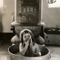 child in washtub