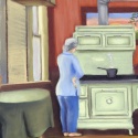 The Old Schoolhouse Cook Stove by Mary Hollinger